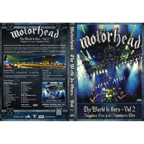 DVD MOTORHEAD - THE WORLD IS OURS - VOL. II - ANYPLACE CRAZY AS ANYWHERE ELSE