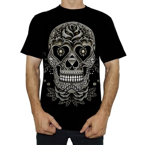 Camiseta Tattoo Skull and Roses TS1185