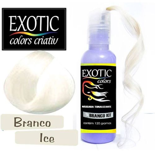 Exotic Colors Mascara Tonalizante Para Cabelo - Branco Ice 120gr