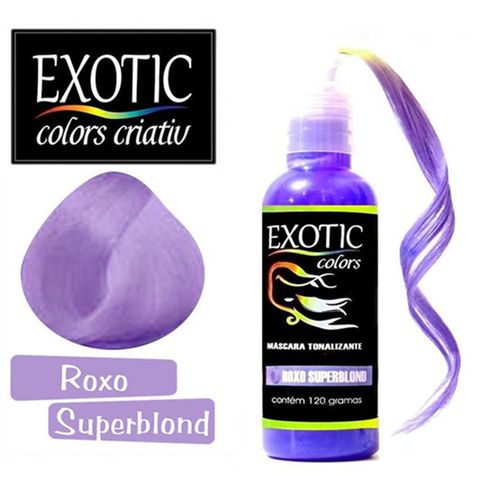 Exotic Colors Mascara Tonalizante Para Cabelo - Roxo Super Blond 120gr