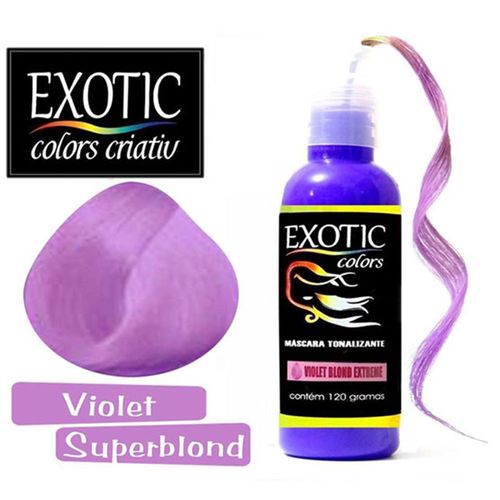 Exotic Colors Mascara Tonalizante Para Cabelo - Violeta Super Blond 120gr