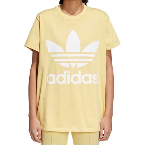 Camiseta Adidas Trefoil Oversize Amarela