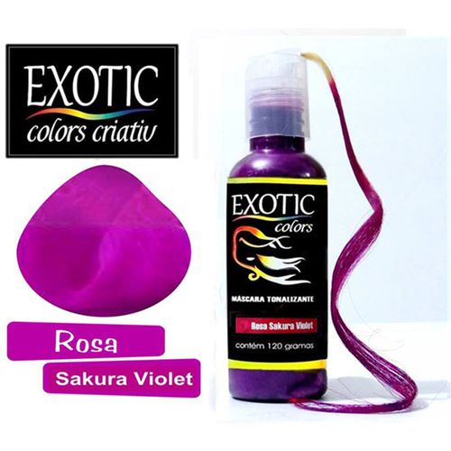 Exotic Colors Mascara Tonalizante Para Cabelo - Sakura Violet 120gr