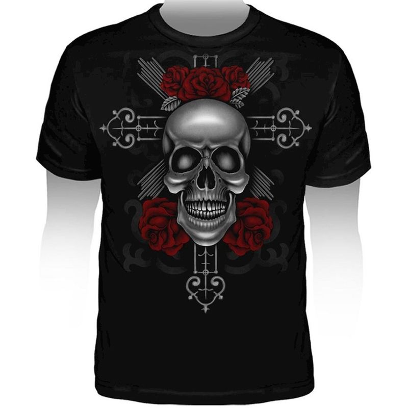 camiseta-tattoo-skull-with-cross