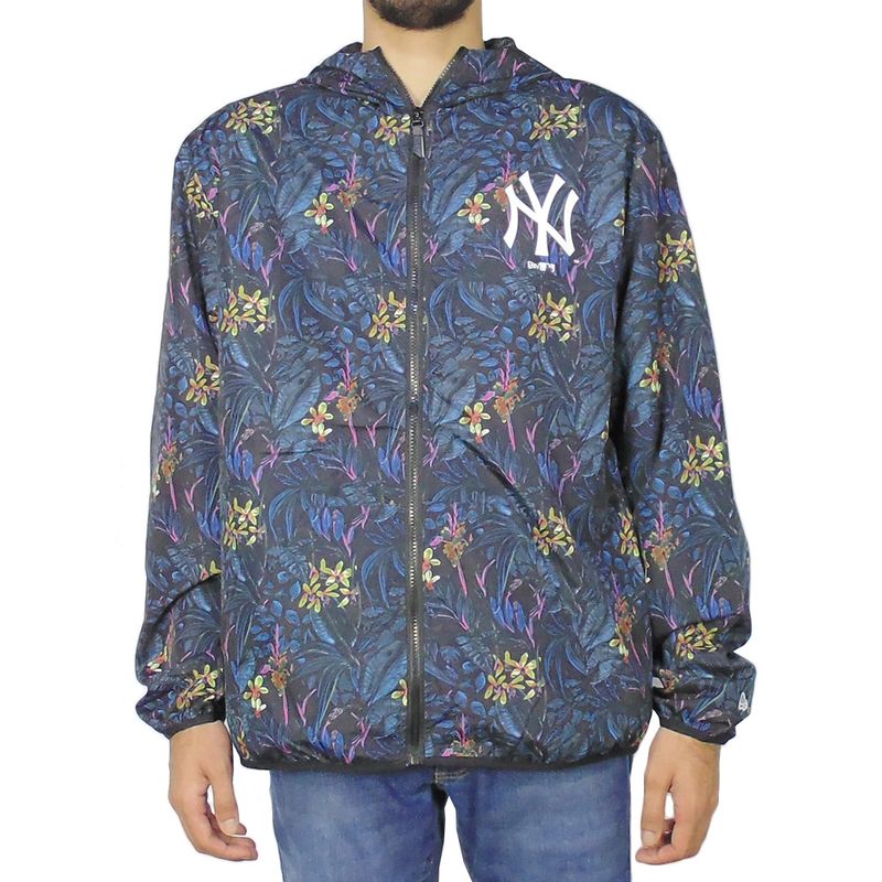 Jaqueta-New-Era-Windbreak-Dark-Floral-New-York-Yankees