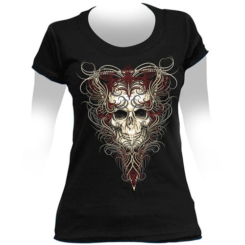 Camiseta Feminina Skull & Wings FEX013