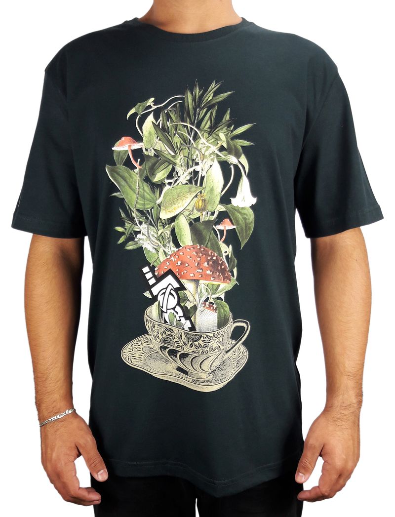 Camiseta-Lost-Basica-Cup-Of-Flowers-Verde