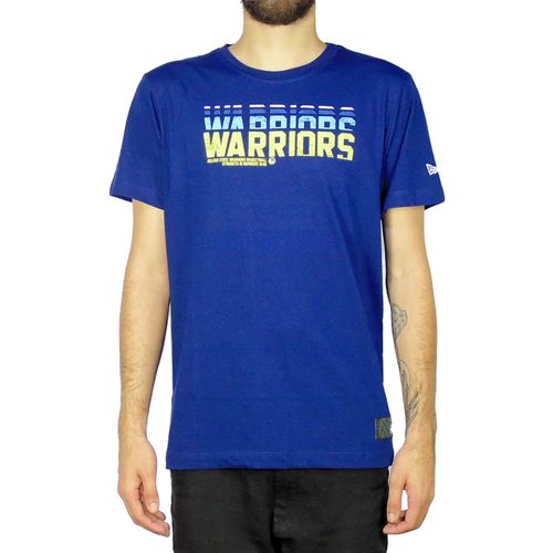 Camiseta New Era NBA Neon Corros Golden State Warriors - Azul