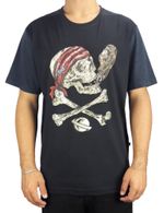 Camiseta-Lost-Pirate-Skull-Marinho-Preto