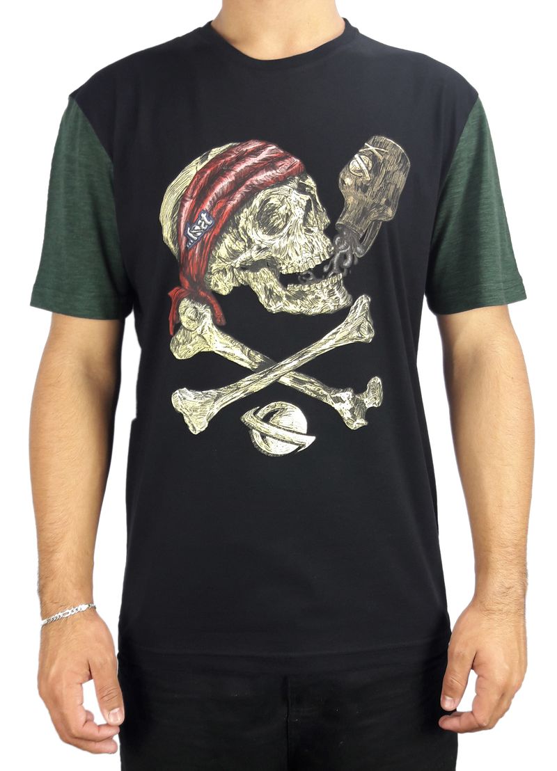 Camiseta-Lost-Pirate-Skull-Verde
