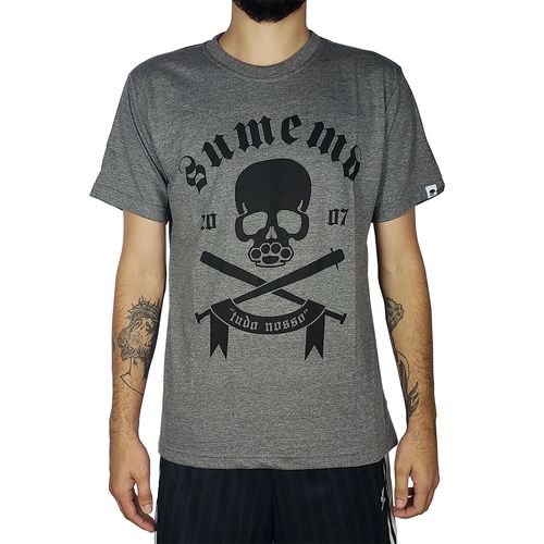 Camiseta Sumemo Caveira  - Mescla Escuro