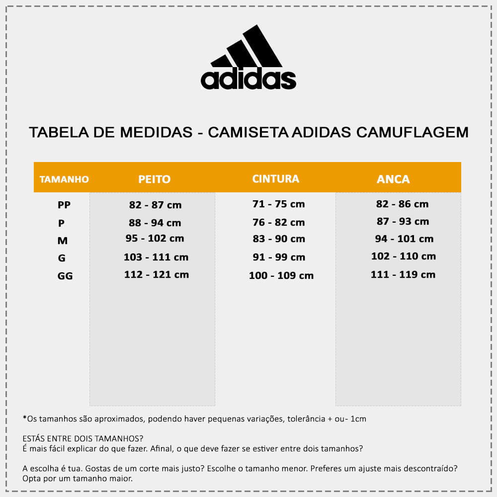 Tabela medidas best sale tenis adidas