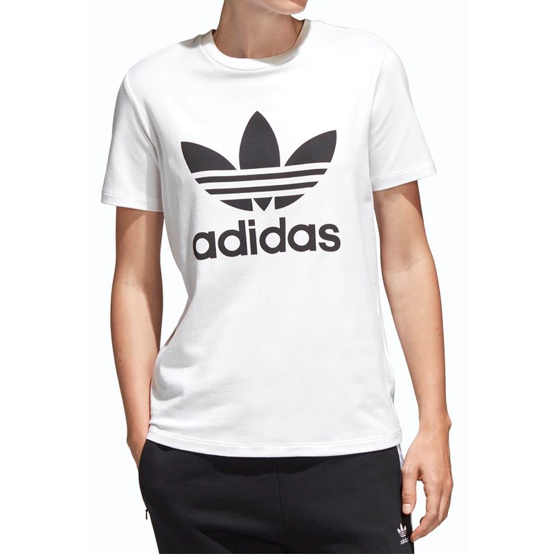 Camiseta-Adidas-Trefoil-White-Black