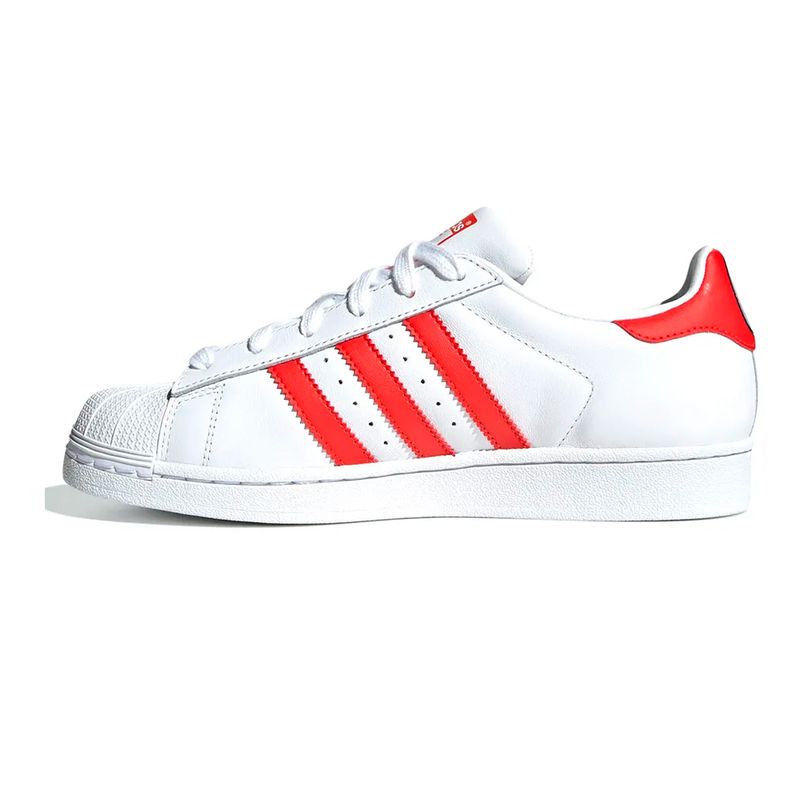 Adidas superstar on sale blanc rouge