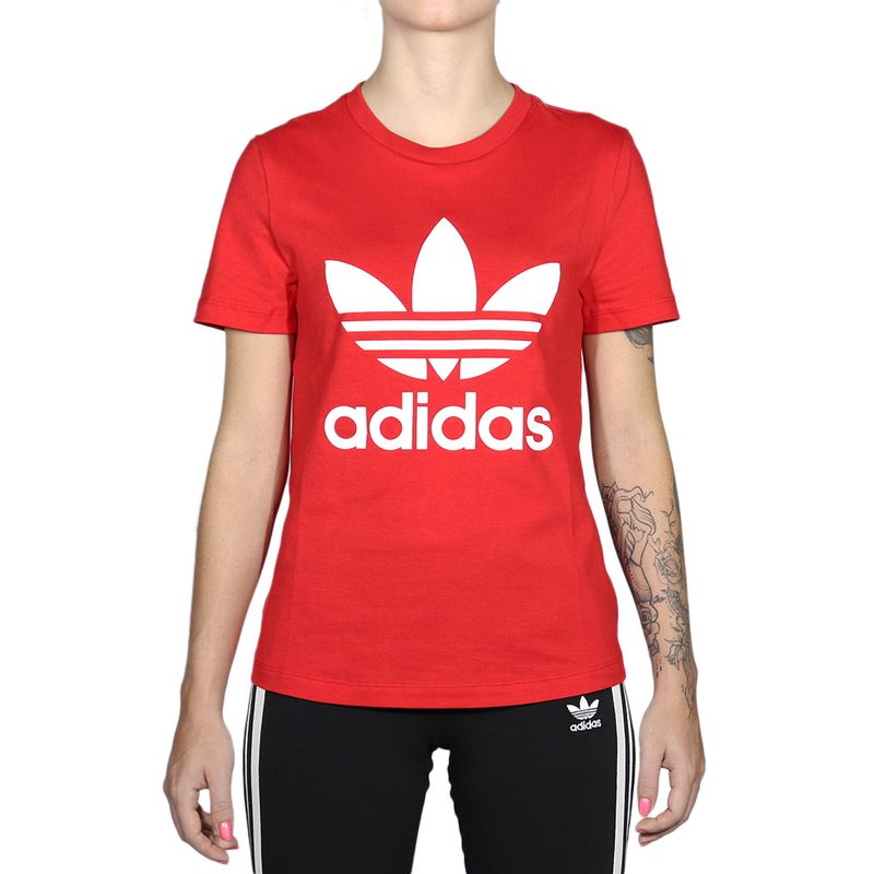 Camiseta-Adidas-Trefoil-Tee---Vermelho