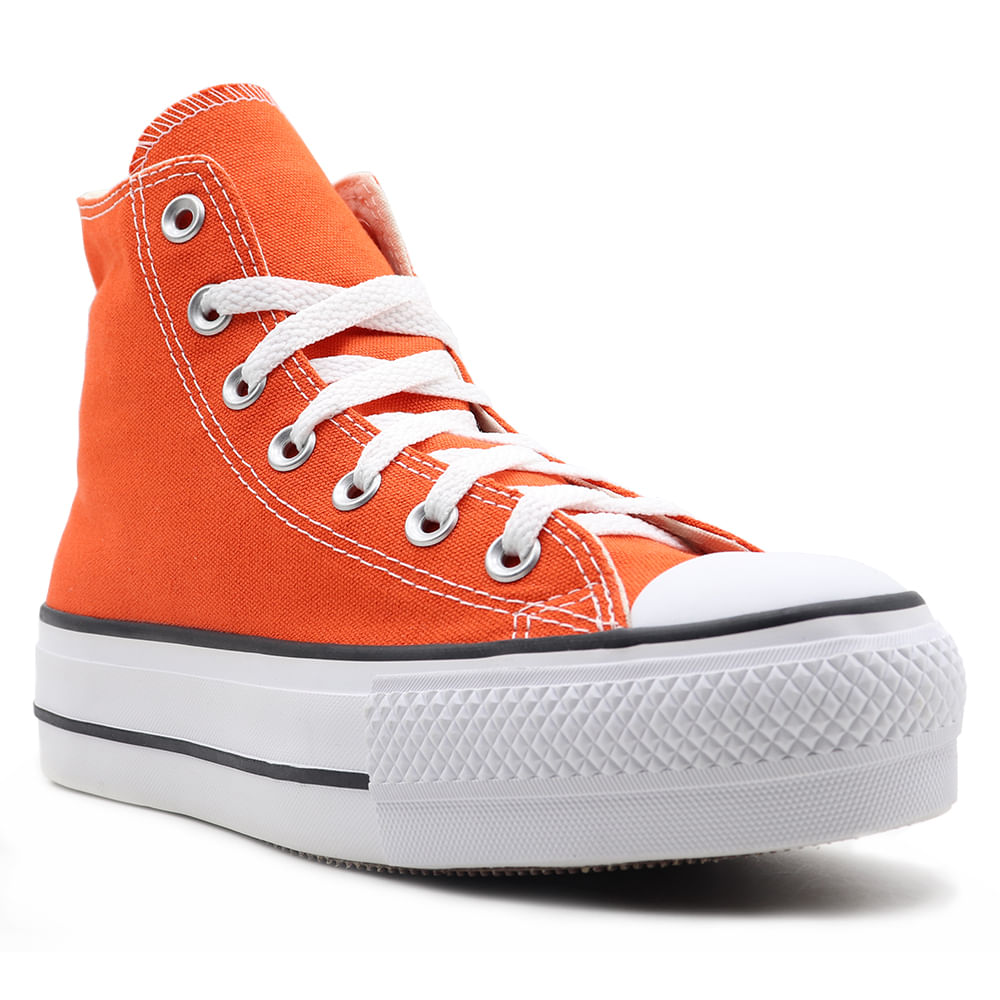 Tênis All Star Chuck Taylor Lift Plataforma Cano Médio - Caqui