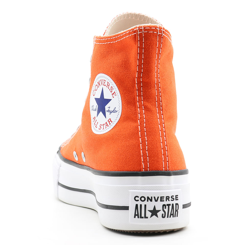 Tênis All Star Chuck Taylor Lift Plataforma Cano Médio - Caqui