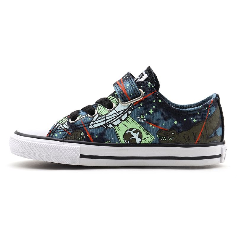 Tênis Converse All Star Chuck Taylor Dino Infantil Preto / Verde