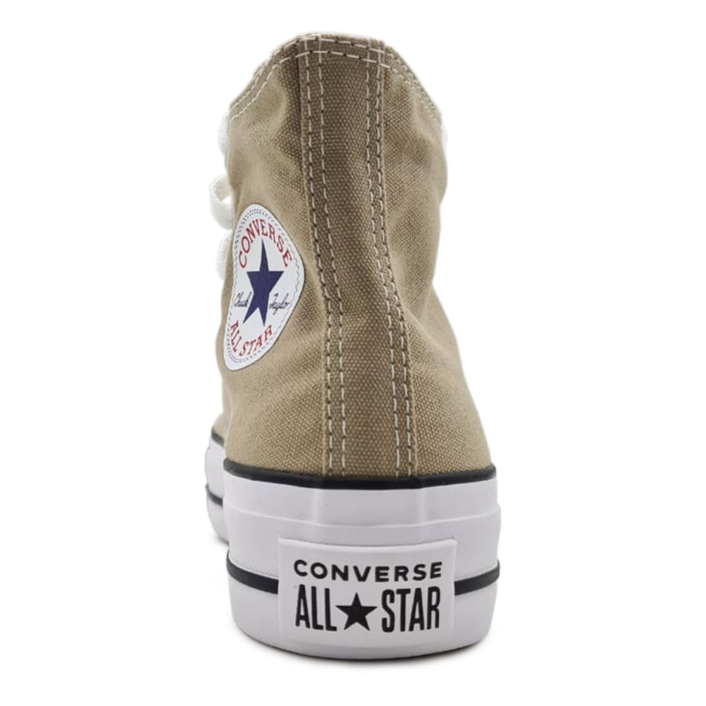 Tênis All Star Chuck Taylor Lift Plataforma Cano Médio - Caqui