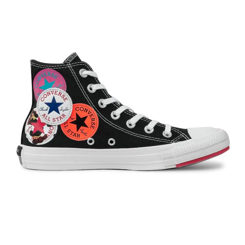 Tênis Converse All Star Chuck Taylor Cano Médio Preto e Branco - FutFanatics