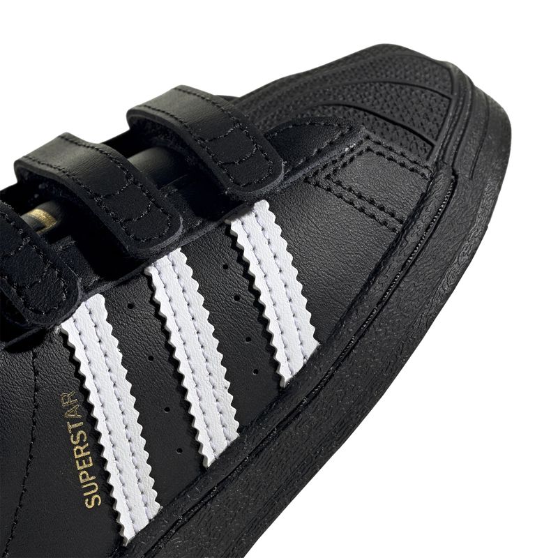 Adidas Superstar Preto Com Branco