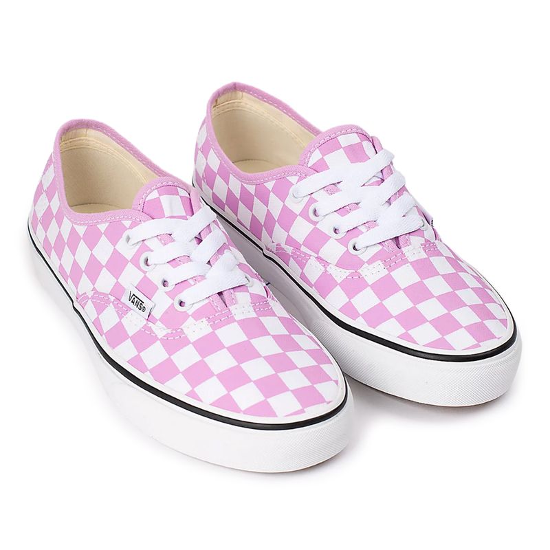 T nis Vans Authentic Quadriculado Rosa