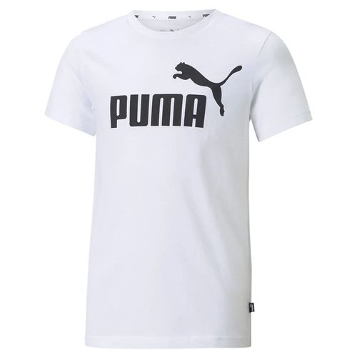 Camiseta Puma Essentials Logo Infantil - Branco