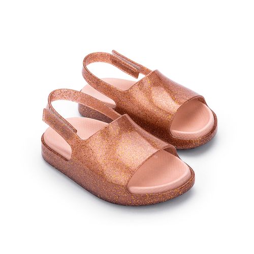 Mini Melissa Cloud Sandal - Rosa Transparente Glitter