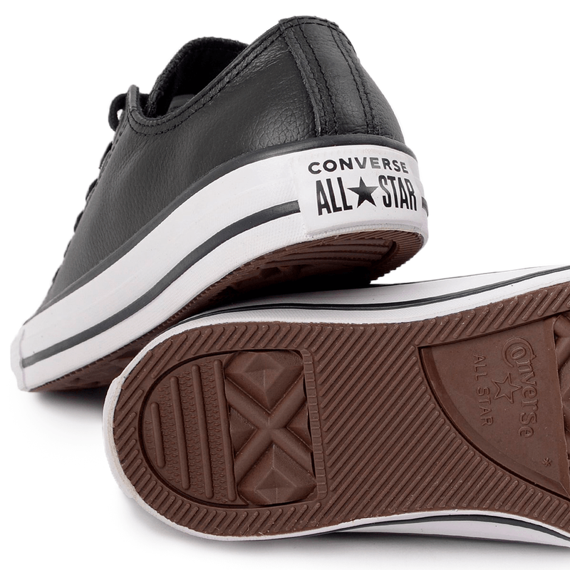 Tenis all star hot sale converse couro preto