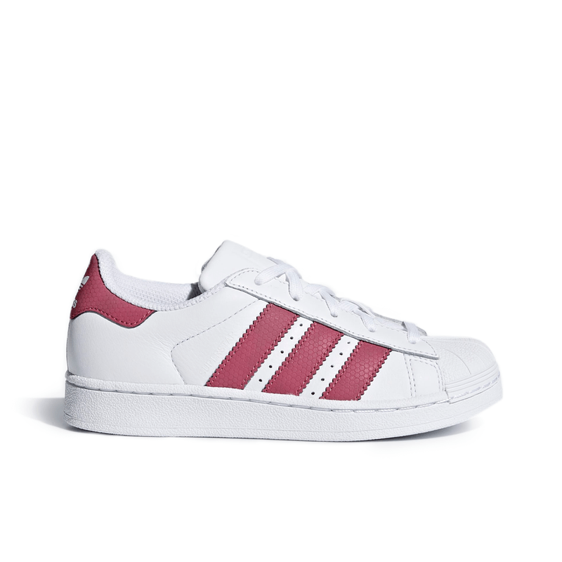 Adidas superstar rosa outlet e branco