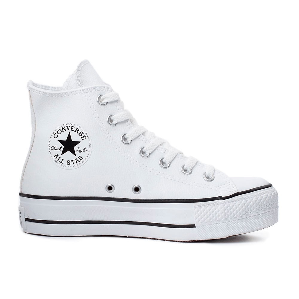 Tênis Converse Chuck Taylor All Star Couro Plataforma Lift Cano