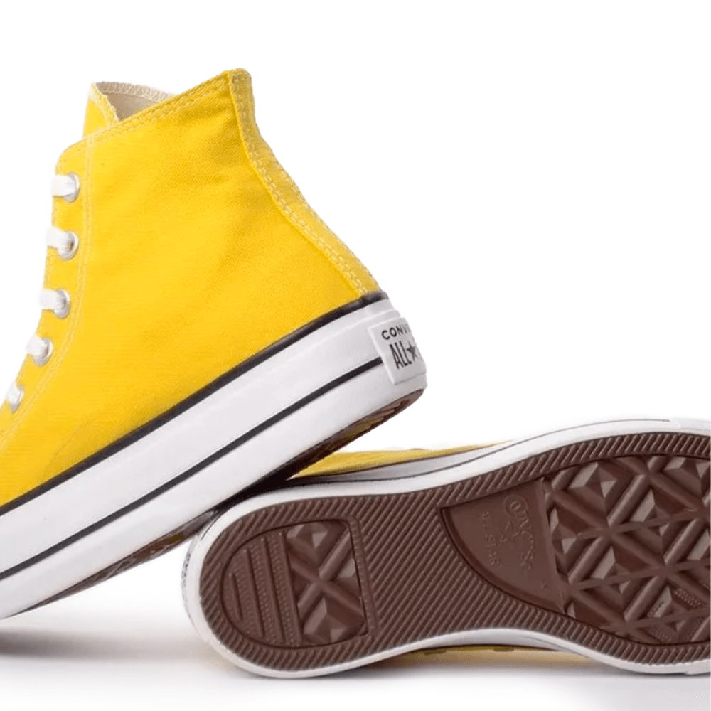 All star plataforma sale cano alto amarelo