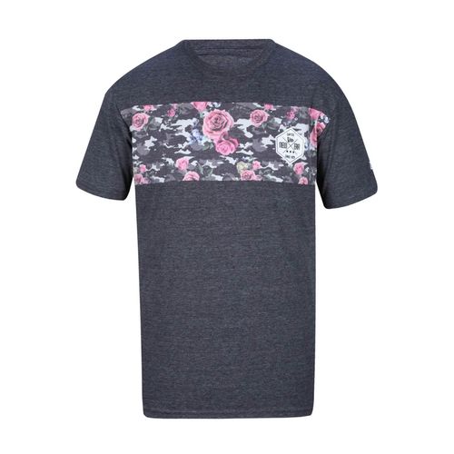 Camiseta New Era Tee Recorte Floral - Chumbo