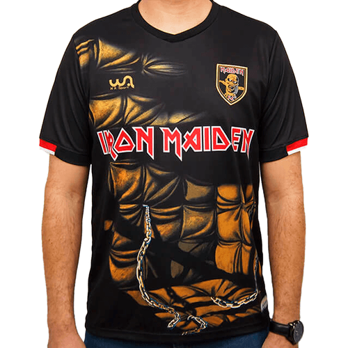 Camiseta Wa Sport Futebol Iron Maiden Piece Of Mind - Preto/Amarelo