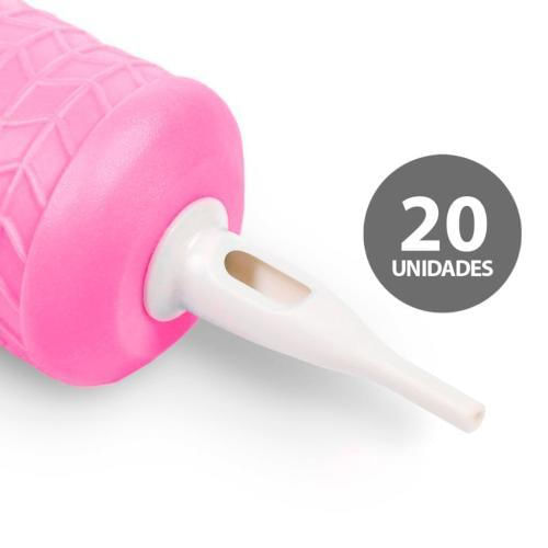 Biqueira Electric Ink Round Liner 3 Grip 30mm Pacote 20 Unidades - Pink