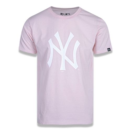 Camiseta New Era MLB New York Yankees Logo-Rosa