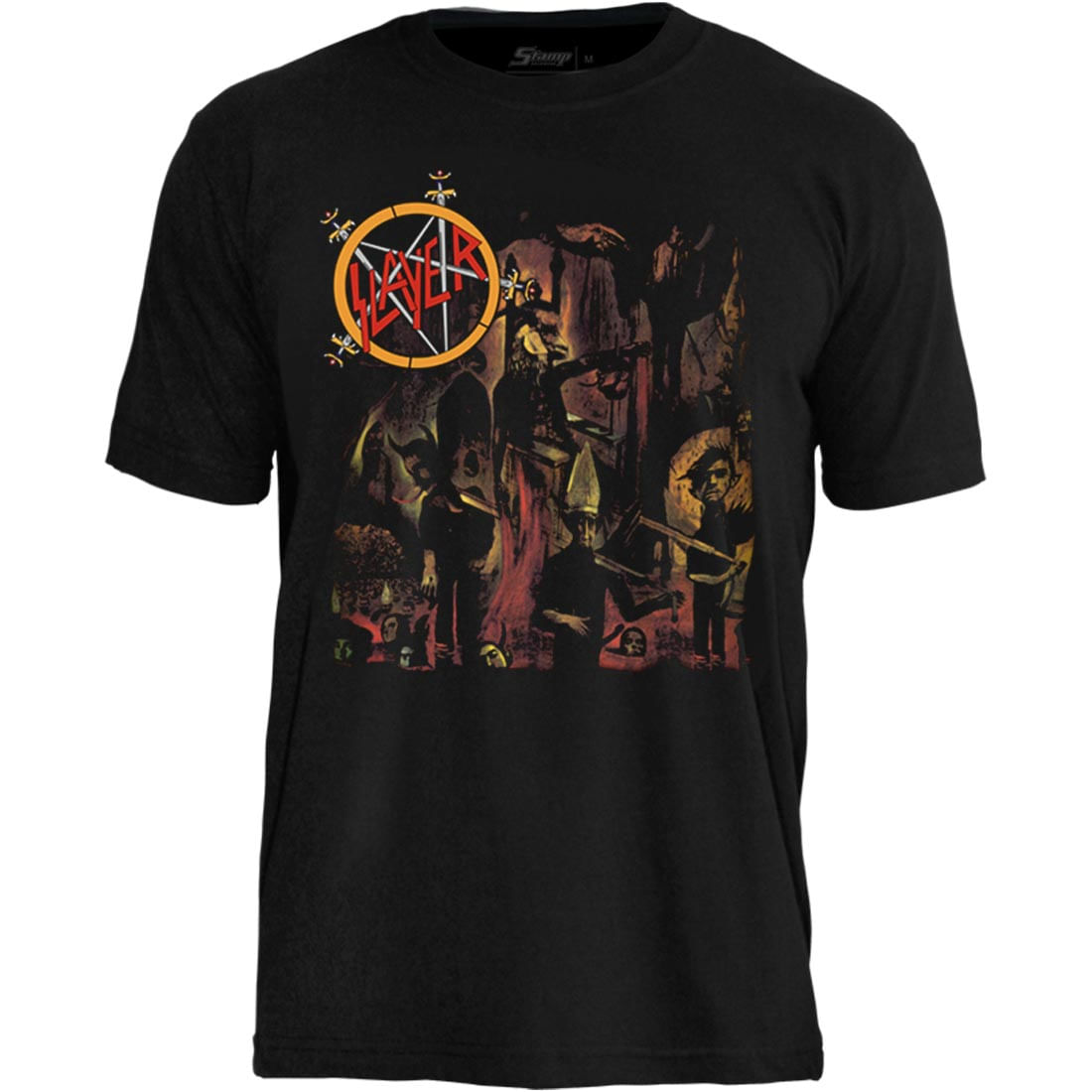 Camiseta Slayer Camisa Banda Metal Blusa Rock Tamanho:P;Cor:Preto