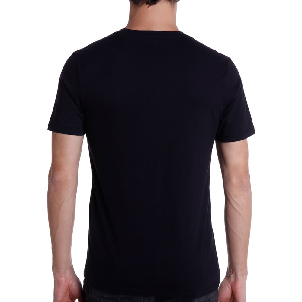 Camiseta John John RG Flame Transfer Black Masculina Preto