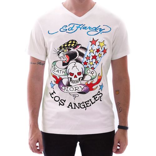 Camiseta Ed Hardy Los Angeles Strass - Rosê