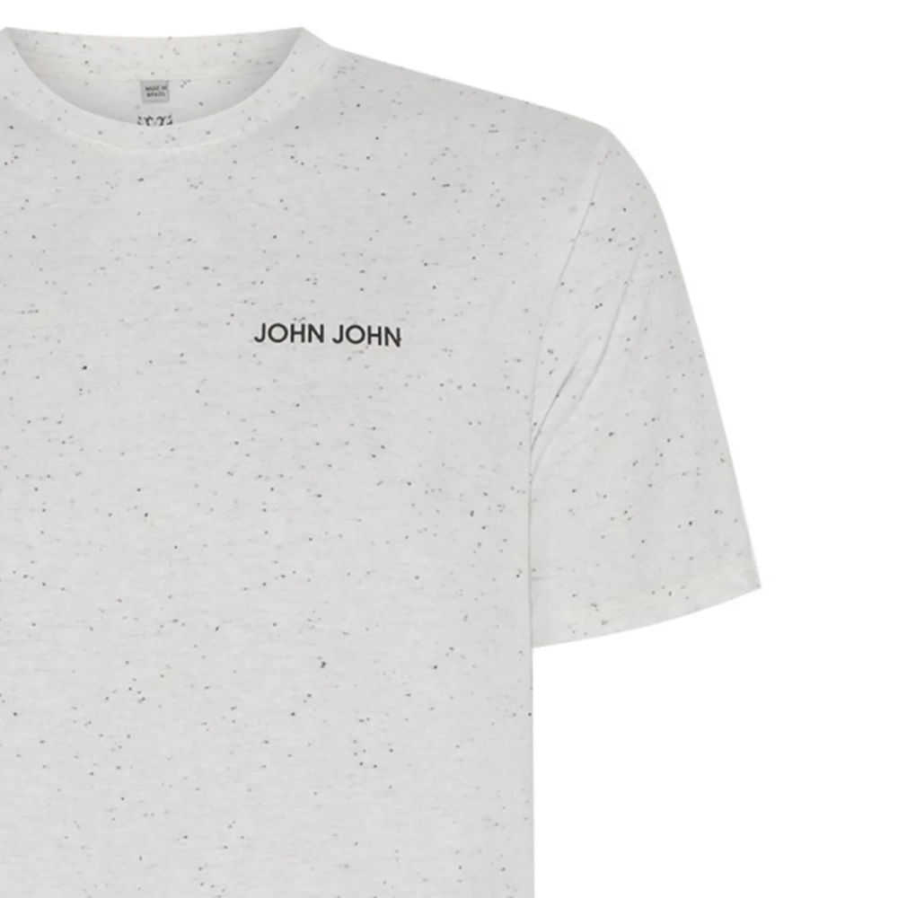 Camiseta John John Logo Off-White - Faz a Boa!