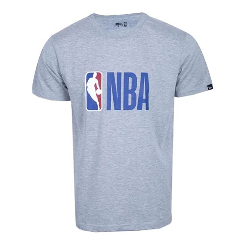 Camiseta New Era Básico Logo NBA - Cinza