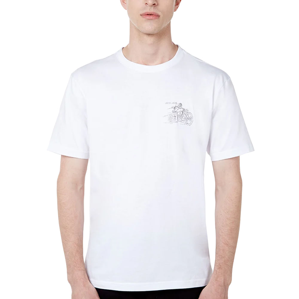 Camiseta John John Caveira Glossy Masculina - Branco