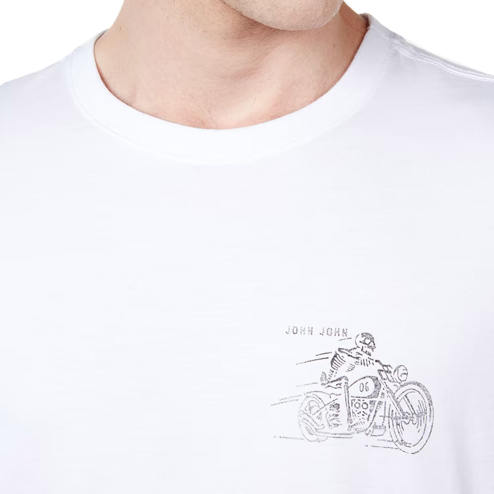 Camiseta John John Moto Branca - Compre Agora