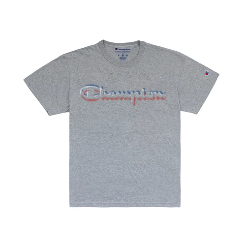 Camiseta Champion Script Ink - Cinza