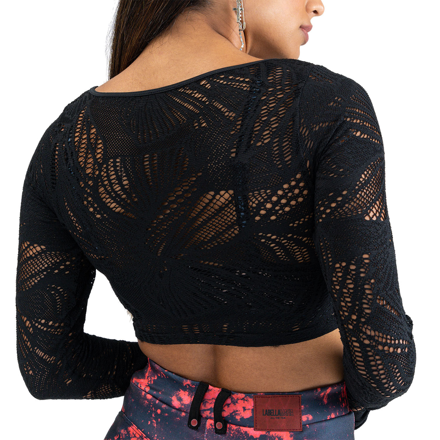 Savage Black Crop Top Long Sleeve