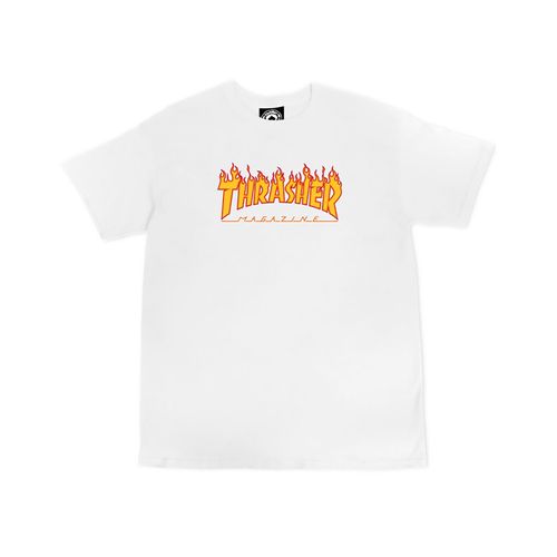 Camiseta Thrasher Infantil Flame - Branco