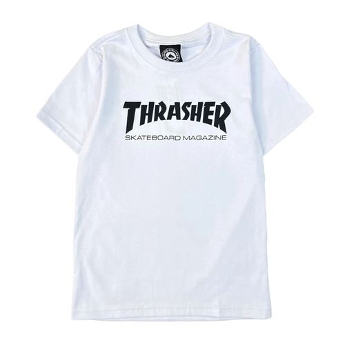 Camiseta Thrasher Infantil - Branco