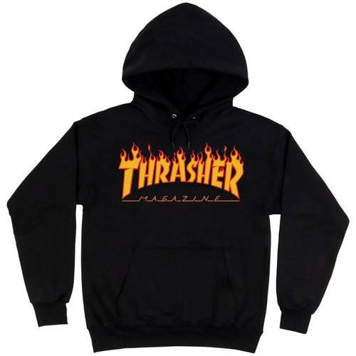 Moletom Thrasher Infantil Flame - Preto