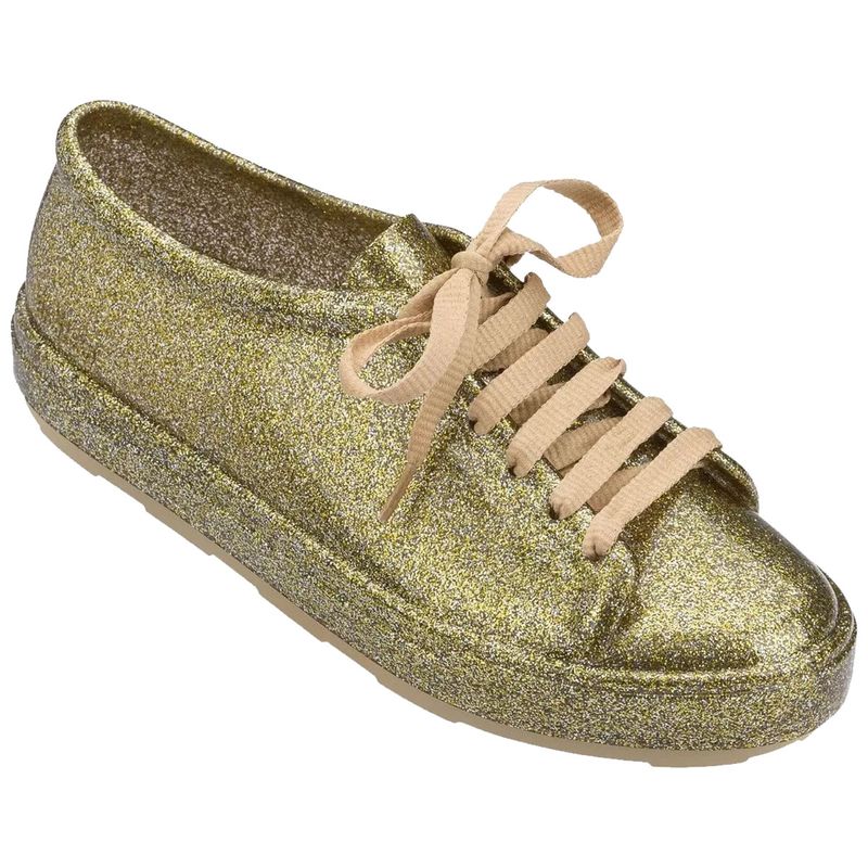 Tênis dourado hot sale com glitter