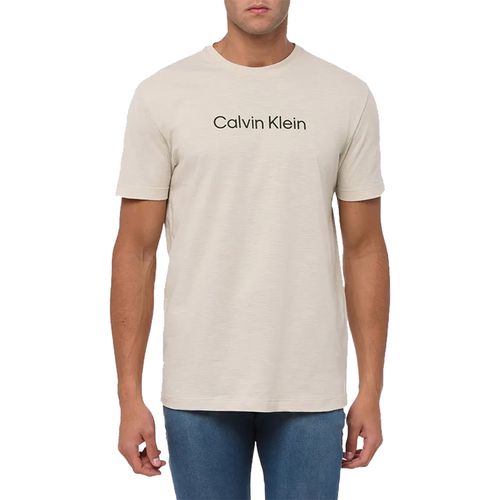 Camiseta Calvin Klein Flamê - Bege